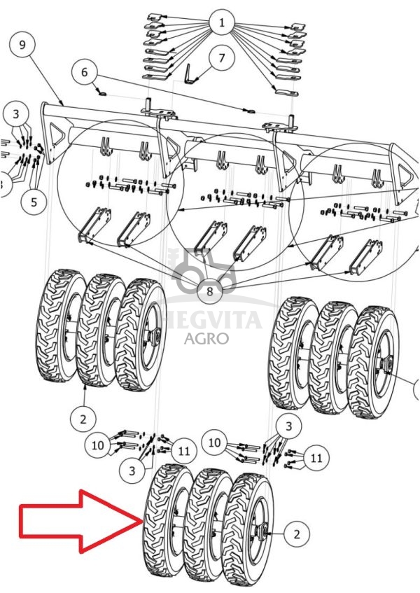 Ratas Salvis transportinis 210/95/R20 RT855