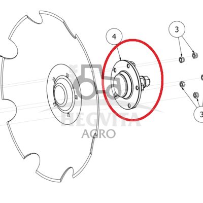 Stebulė diskui 620 mm, fi 35 mm (seno tipo koja)