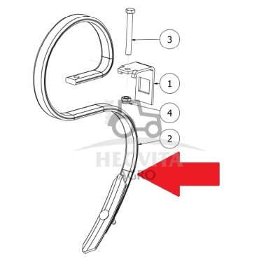 Spyruoklinė dantis „S” 32×12 mm