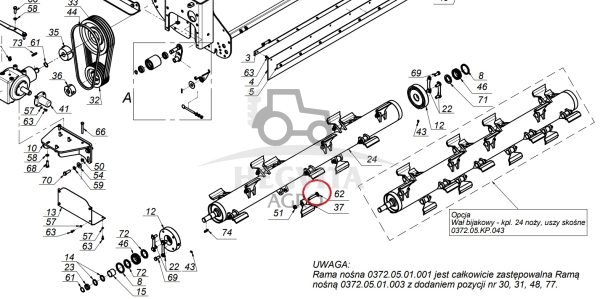 Varžtas plaktuko M16x95, 10.9