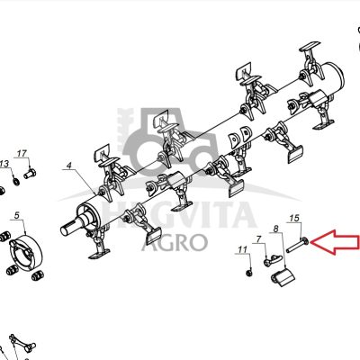 Varžtas M12x90 plaktuko laikikliui MIIS-000-012