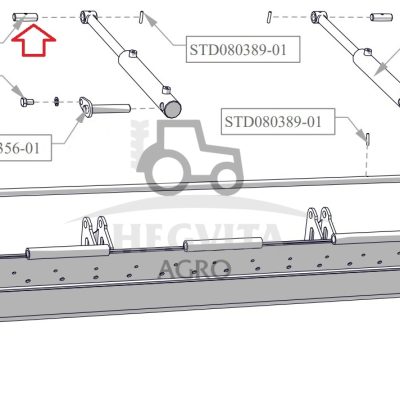 Cilindro kaištis apatinis TFK, TMC001336-02 dangčio atidarymui