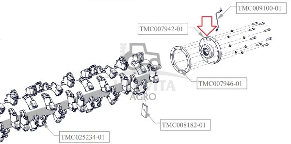 Rotoriaus guolio korpusas TFK225, TMC007942-01