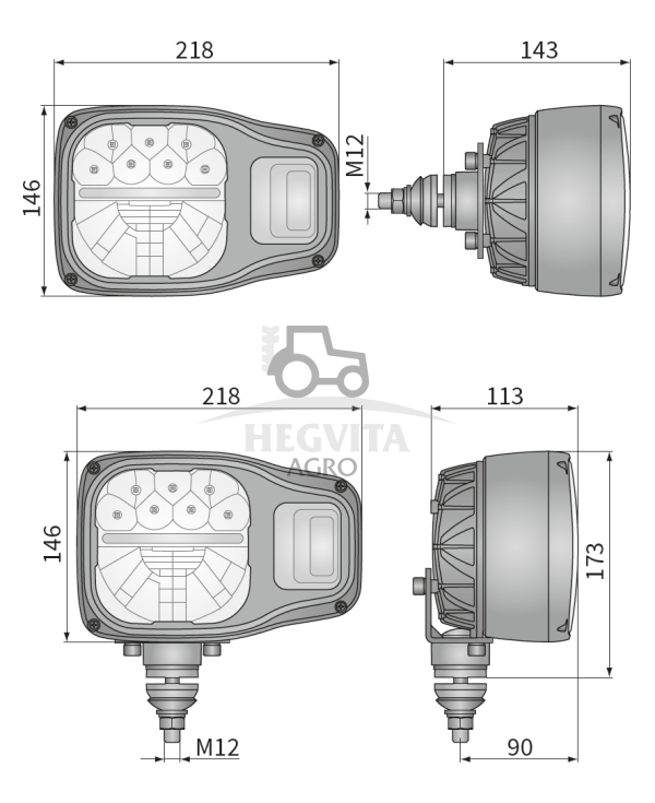 LED pagrindinis žibintas su posūkiu, dešinė pusė - Image 3