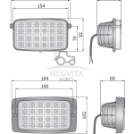 LED darbinis žibintas 184x102x68  Deutz, Case, Fendt, MF, Steyr - Image 5