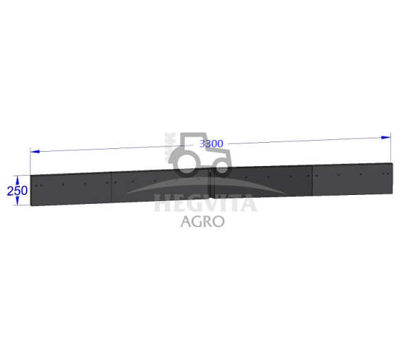 Guminis peilis universalus 2x165 cm kpl.