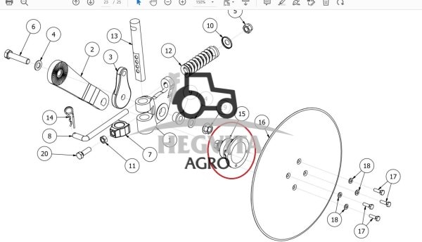 Atpjovimo disko stebulė POR  ilgesnė ašis - Image 2