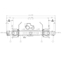 Kardaninis velenas 2x1 3/8 Z6, G8N, L1660, Bondioli Pavesi 	8G8N166CE007001 cardan shaft