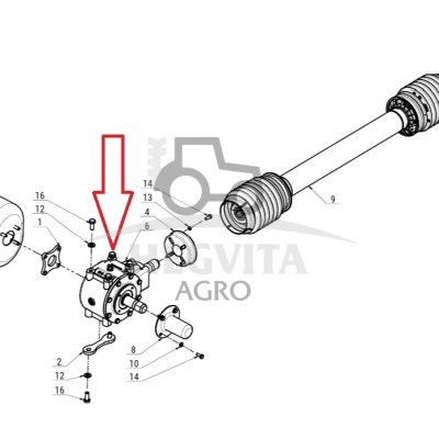 Reduktorius 090-02.111.L1S Samasz ( KT, KDTC)- PTO 540 aps.
