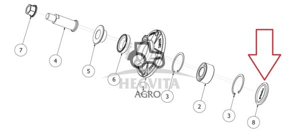 Aklė stebulės 620 mm diskui
