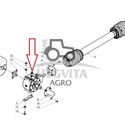 Reduktorius 090-02.111.L1S Samasz ( KT, KDTC)- PTO 540 aps.
