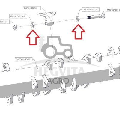 Poveržlė A18 ilgesnio plaktuko varžto TMC023472-01