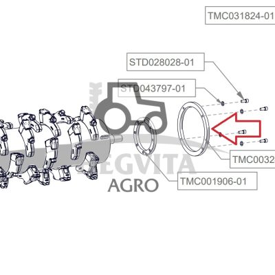 Volo guoliu korpuso žiedas  TMC003248-01 TFX+varžtai 298,5