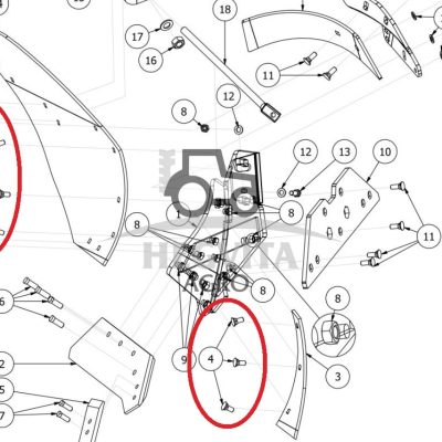 PO krūtinėlės, verstuvės Varžtai M12x35 su keturkampe galvute