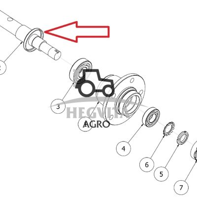 Kopijuojančio rato stebulės ašelė BT00858