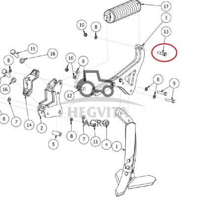 Spyruoklės kaištis fi20 L37,3