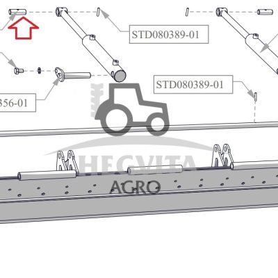 Cilindro kaištis apatinis TFK, TMC001336-02 dangčio atidarymui