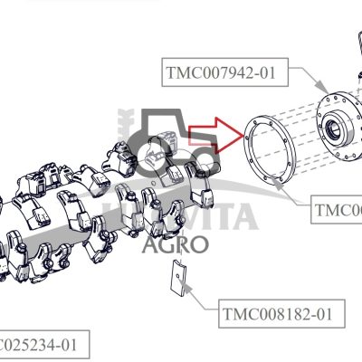 Rotoriaus guolio korpuso žiedas TFK225, TMC007946-01